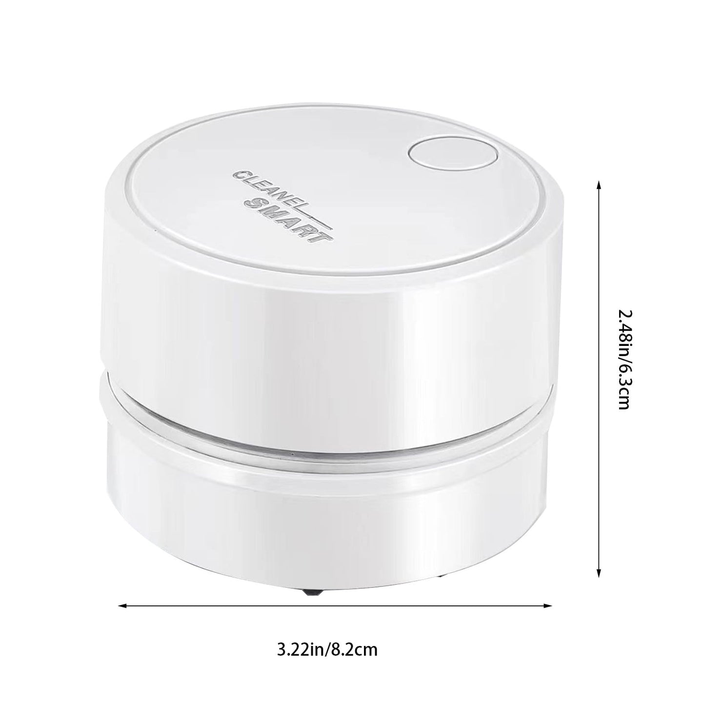 Back to School Chmadoxn Desk Vacuum Cleaner, 360 Degree Rotating Design, Mini Table Vacuum Improved Details USB Cordless Vacuum, Sucks up Tiny Items Crumbs for Desktop Drawer Countertop 2.5×3.2 in White