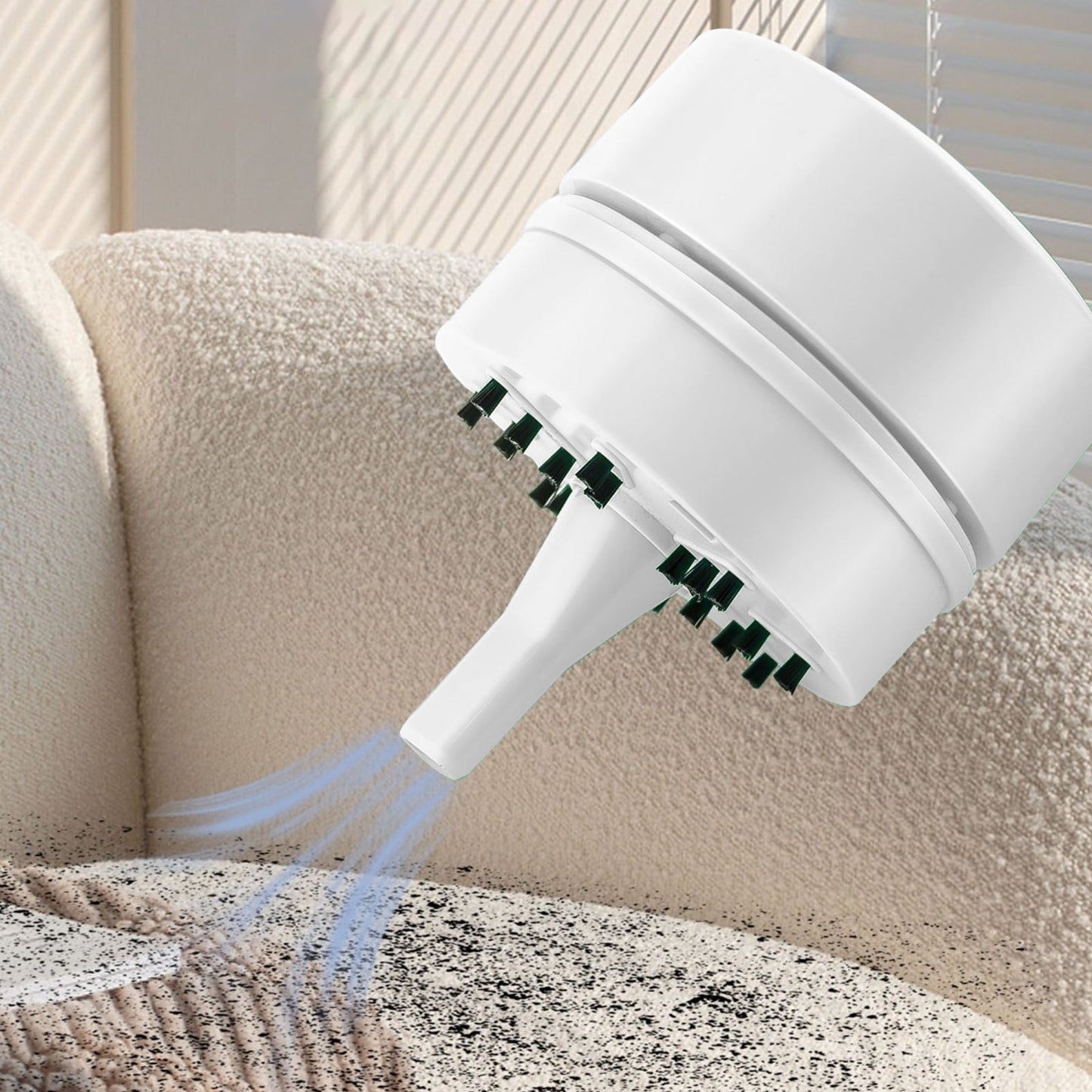 Back to School Chmadoxn Desk Vacuum Cleaner, 360 Degree Rotating Design, Mini Table Vacuum Improved Details USB Cordless Vacuum, Sucks up Tiny Items Crumbs for Desktop Drawer Countertop 2.5×3.2 in White