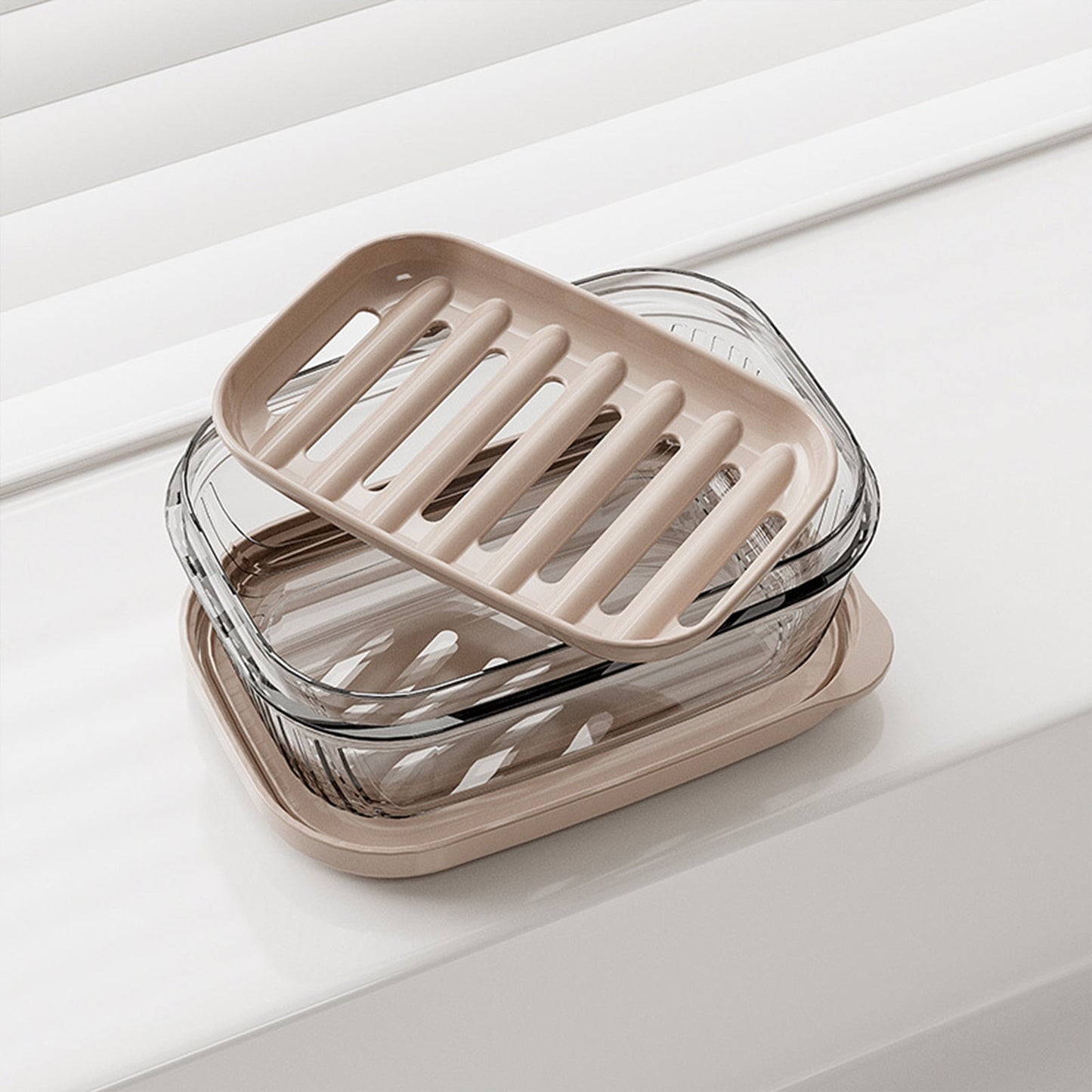 Kdkad Travel Soap Case, Leakproof Soap Container with Lid, Portable Bar Soap for Traveling Transparently Soap Dishes for Bathroom Shower Gym School Camping