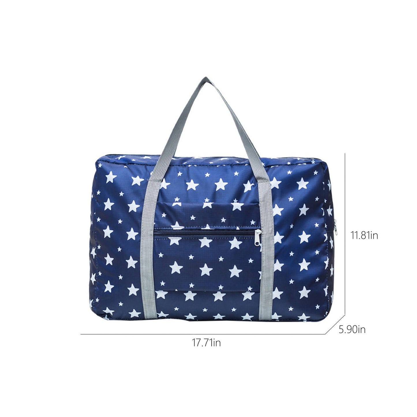 Kdkad Foldable Travel Duffel Bag, Tote Carry On Luggage Sport Duffle Weekend Overnight for Women and Girls, Gym Bag Waterproof Foldable Duffel Bag 19.1×5.8×9.8 in Dark Blue