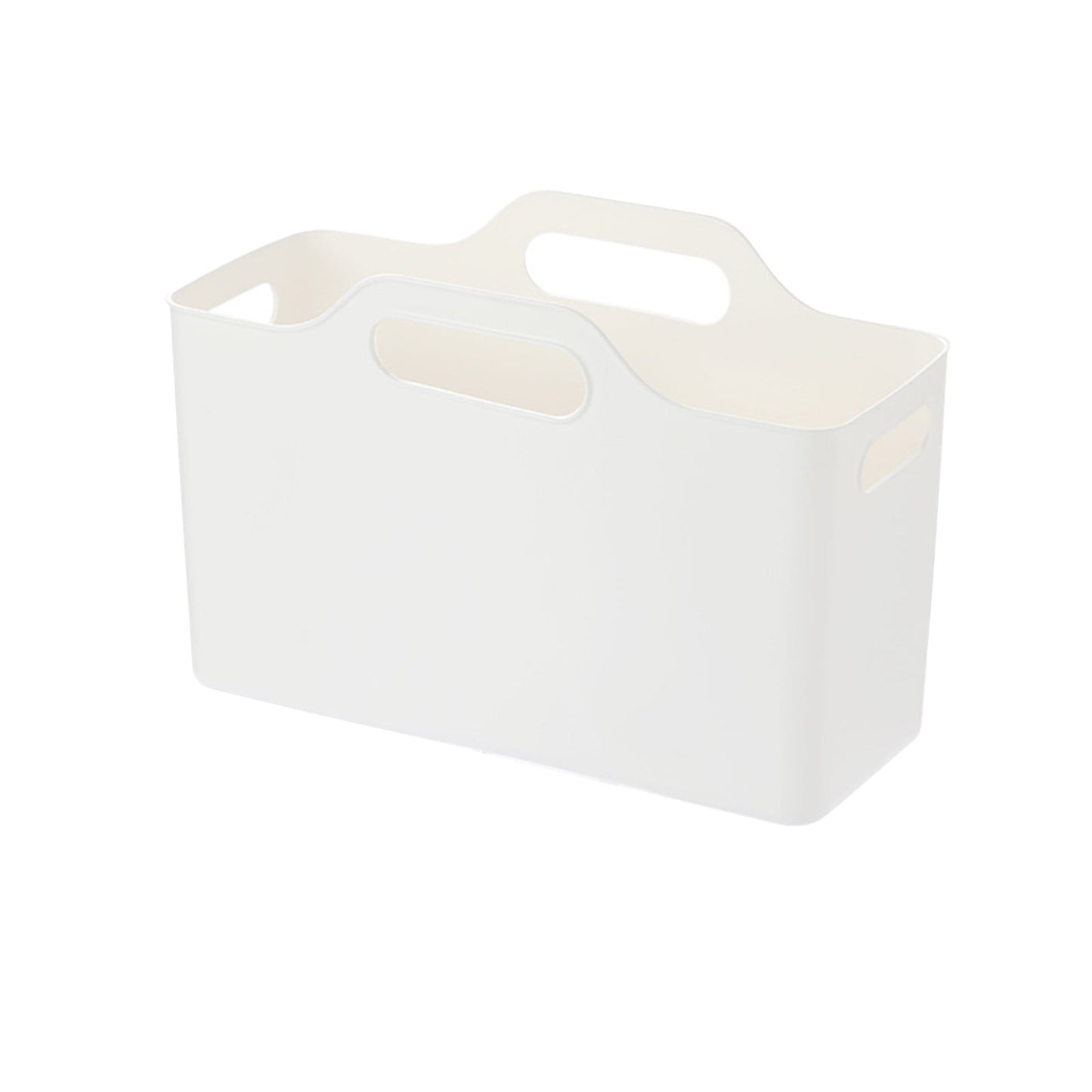 Kdkad White Plastic Storage Basket, Bins for Organization and Storage, Versatile Home Edit Containers,11 Inch Cube Storage Boxes for Office Kitchen Bathroom