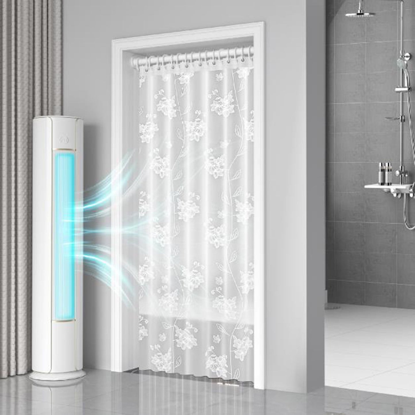 Kdkad Shower Curtain, 31.5×71 Inch Shower Curtain Liner, Waterproof Plastic Shower Liner, Cute Lightweight Shower Curtain for Bathroom 40.2×70.9 in B