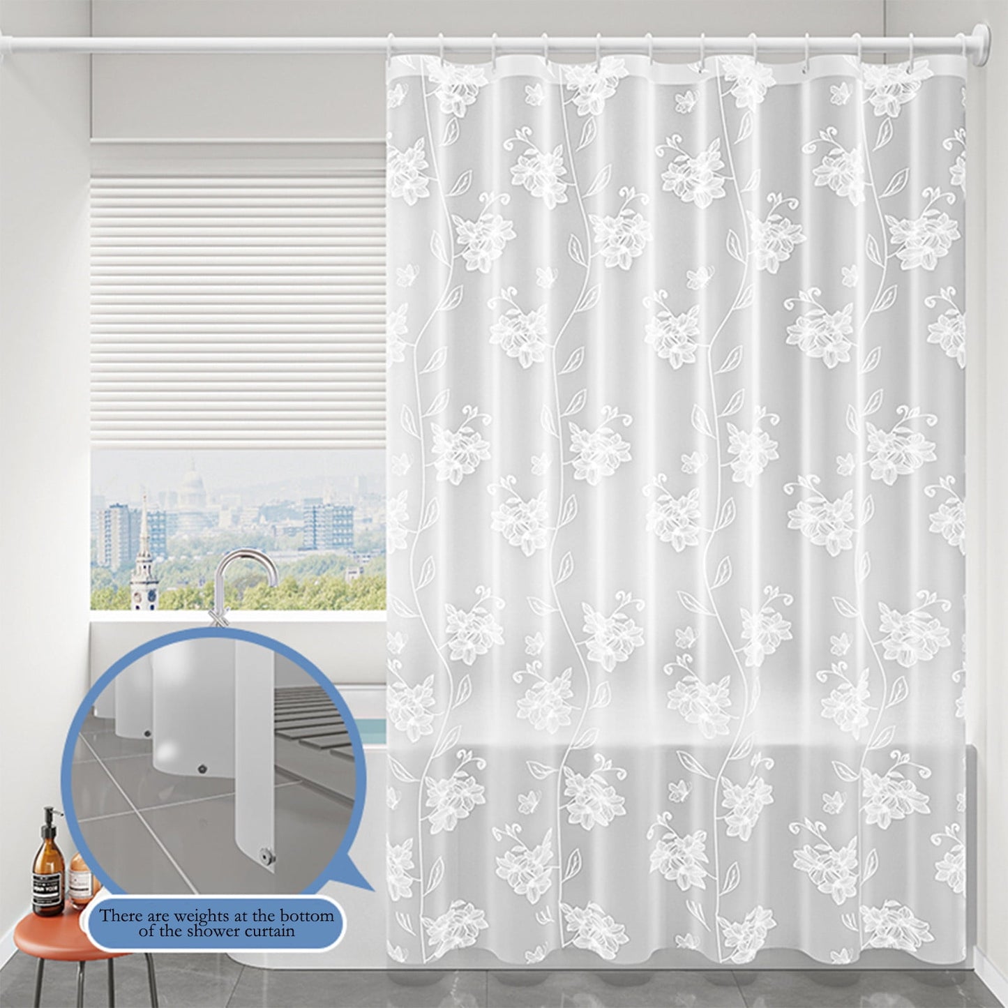 Kdkad Shower Curtain, 31.5×71 Inch Shower Curtain Liner, Waterproof Plastic Shower Liner, Cute Lightweight Shower Curtain for Bathroom 40.2×70.9 in B