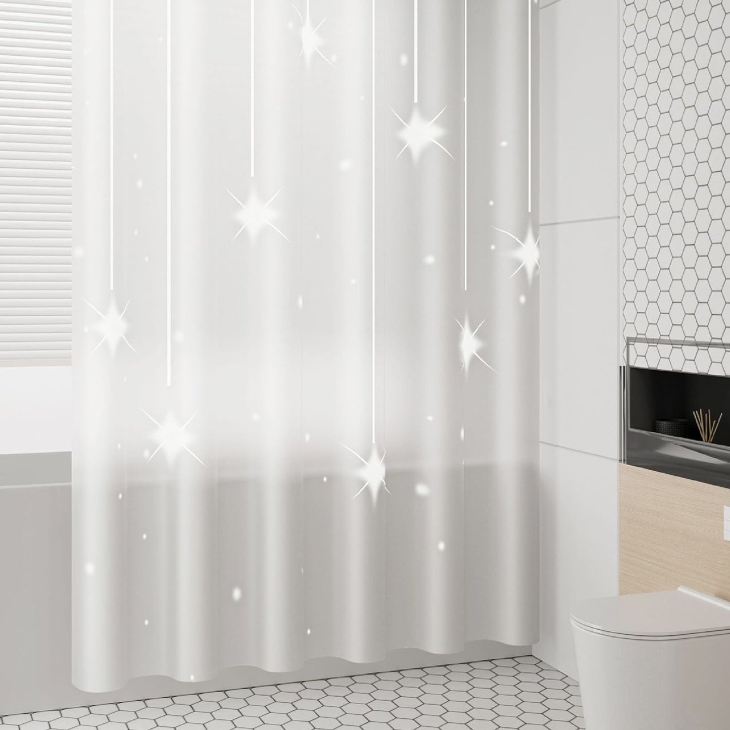 Kdkad Shower Curtain, 31.5×71 Inch Shower Curtain Liner, Waterproof Plastic Shower Liner, Cute Lightweight Shower Curtain for Bathroom 71×47.2 in C