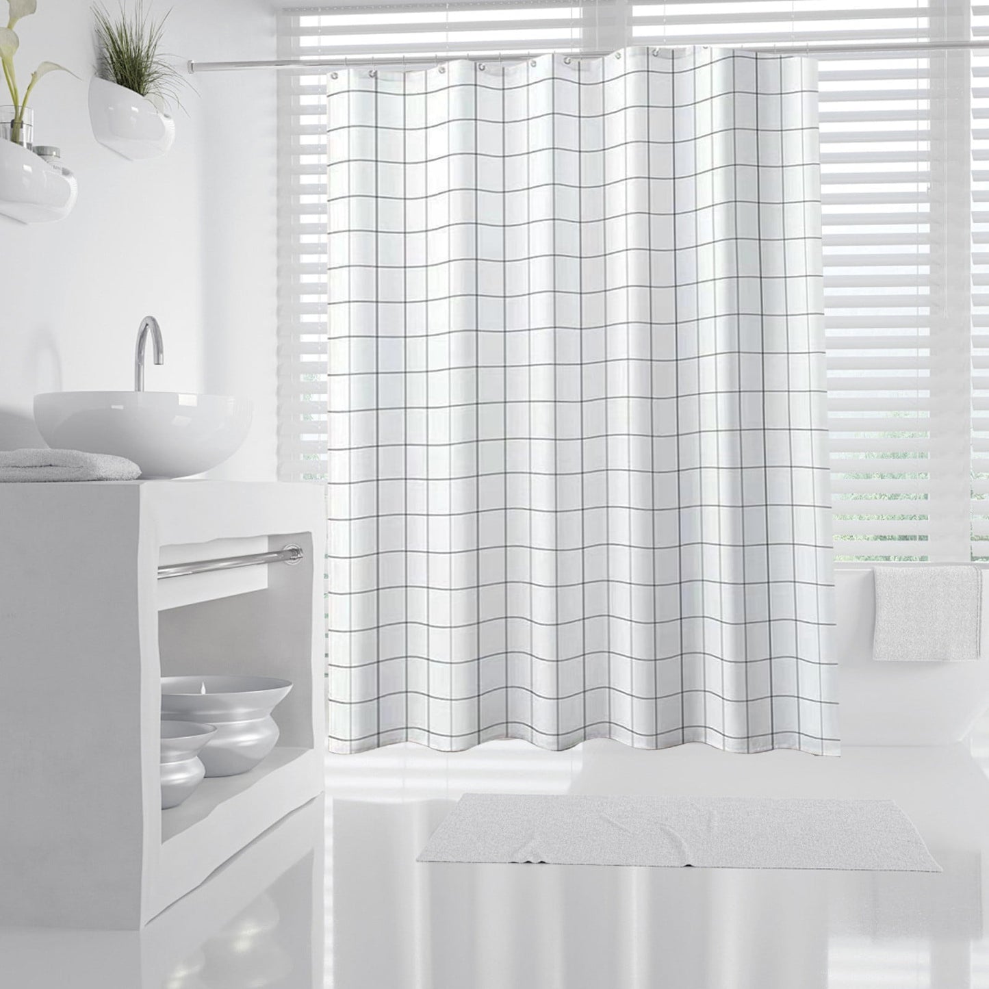 Kdkad Shower Curtain, 31.5×71 Inch Shower Curtain Liner, Waterproof Plastic Shower Liner, Cute Lightweight Shower Curtain for Bathroom 31.5×71 in F