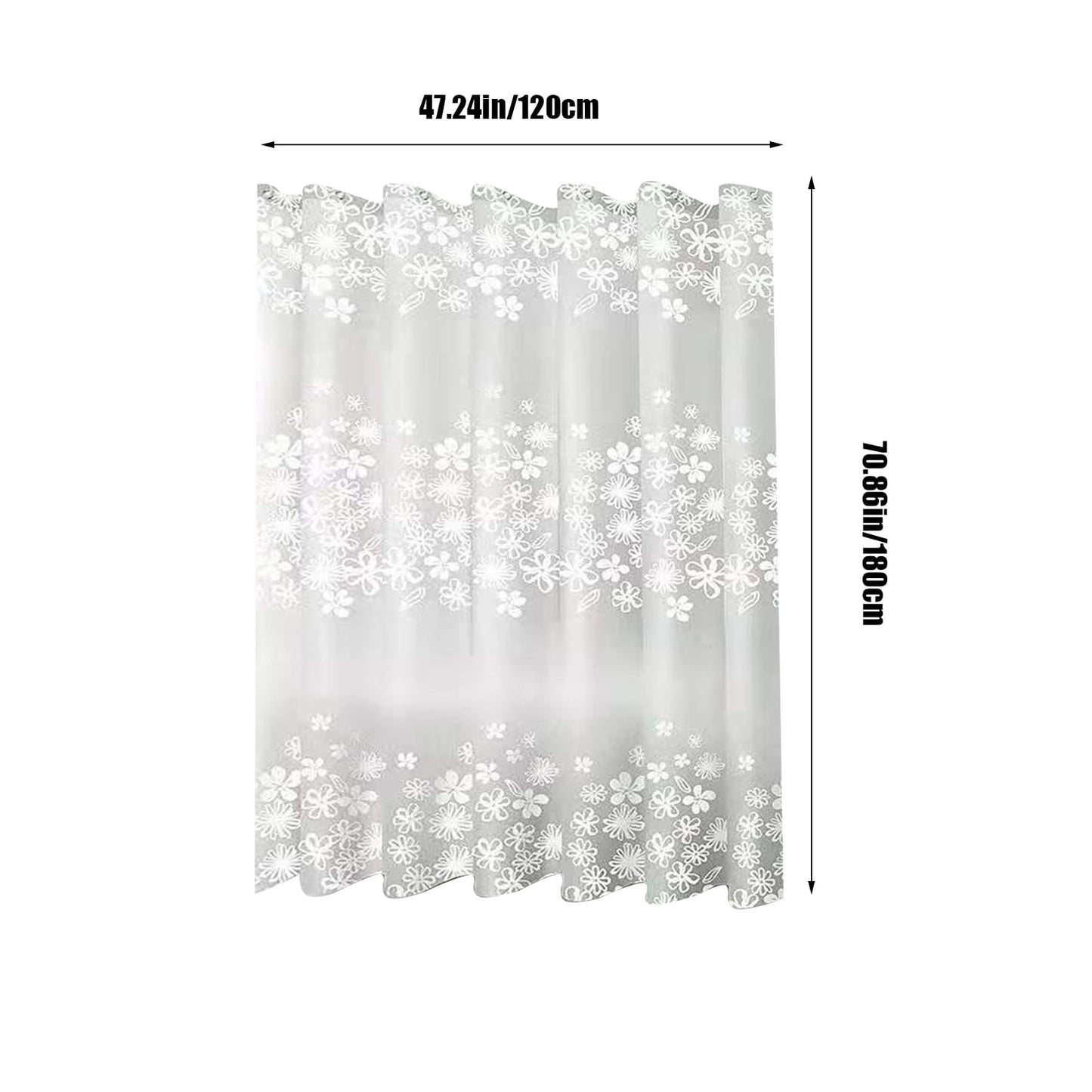 Kdkad Shower Curtain, 31.5×71 Inch Shower Curtain Liner, Waterproof Plastic Shower Liner, Cute Lightweight Shower Curtain for Bathroom 47.2×71 in G