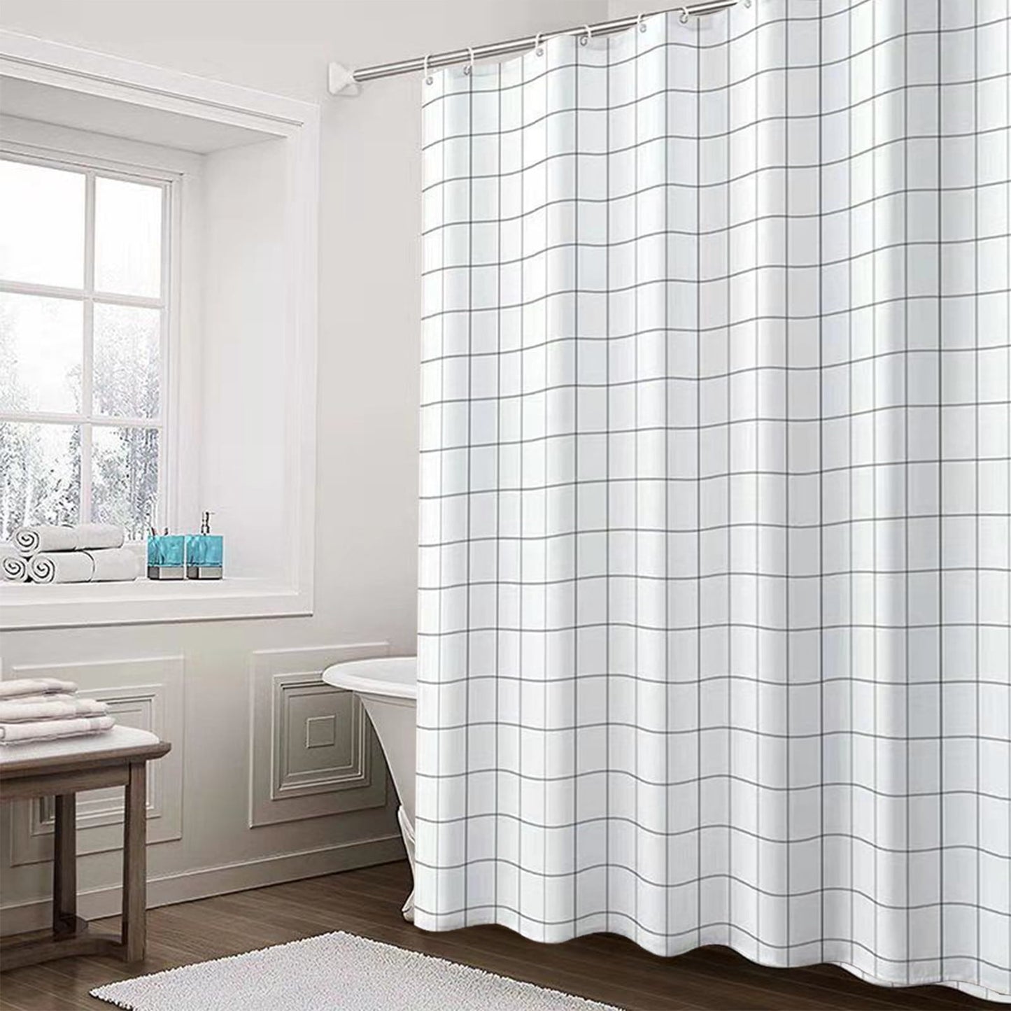 Kdkad Shower Curtain, 31.5×71 Inch Shower Curtain Liner, Waterproof Plastic Shower Liner, Cute Lightweight Shower Curtain for Bathroom 31.5×71 in H