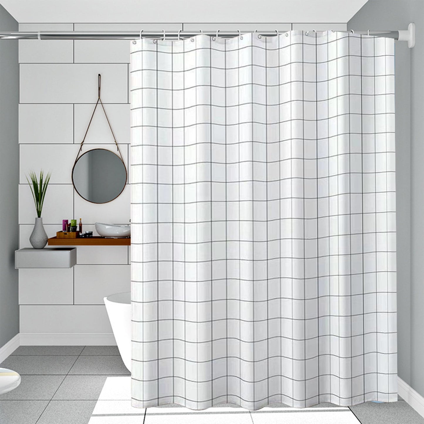 Kdkad Shower Curtain, 31.5×71 Inch Shower Curtain Liner, Waterproof Plastic Shower Liner, Cute Lightweight Shower Curtain for Bathroom 31.5×71 in H