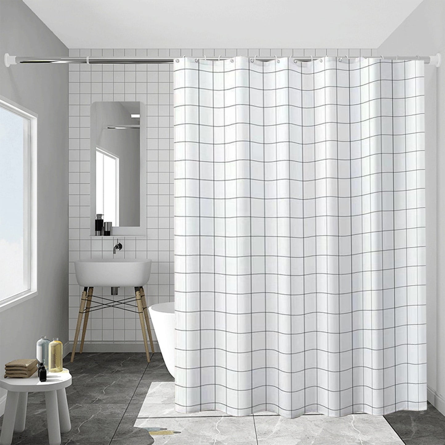 Kdkad Shower Curtain, 31.5×71 Inch Shower Curtain Liner, Waterproof Plastic Shower Liner, Cute Lightweight Shower Curtain for Bathroom 31.5×71 in I