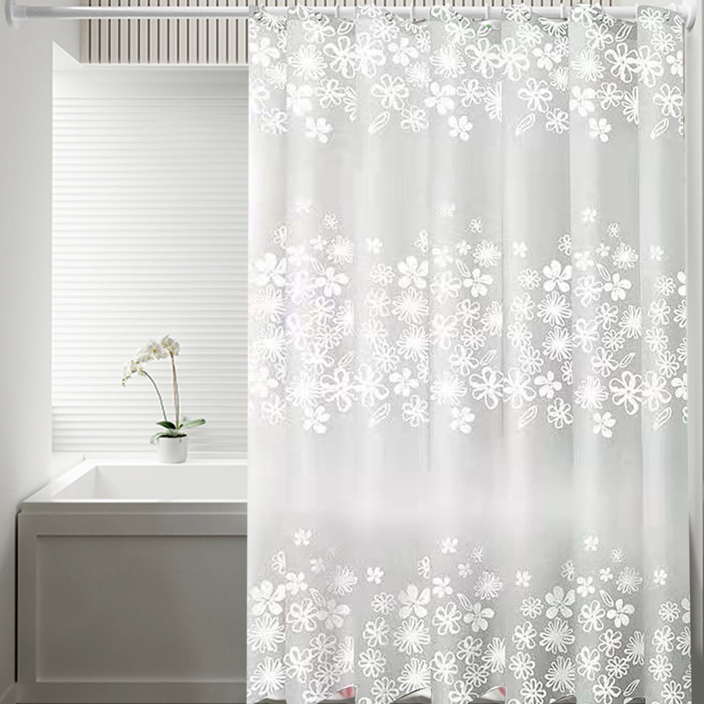 Kdkad Shower Curtain, 31.5×71 Inch Shower Curtain Liner, Waterproof Plastic Shower Liner, Cute Lightweight Shower Curtain for Bathroom 47.2×71 in I