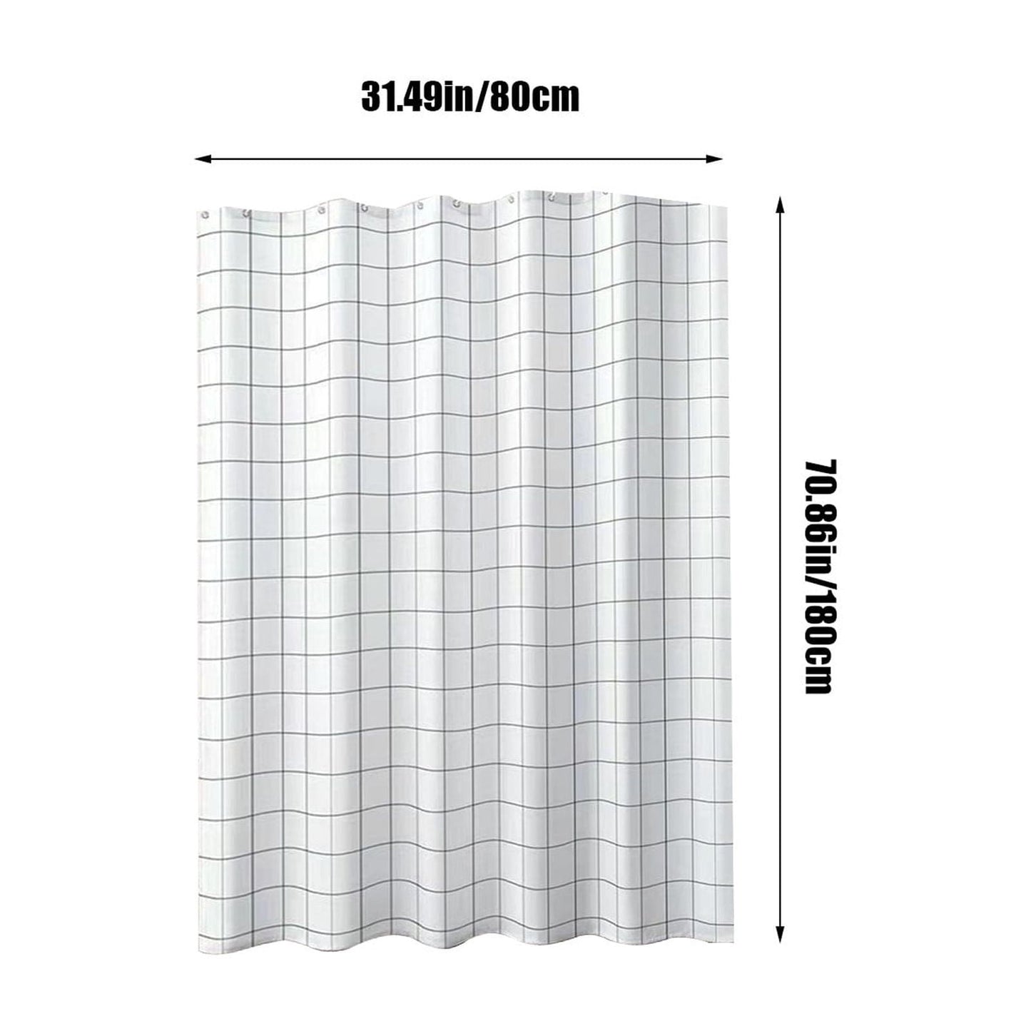 Kdkad Shower Curtain, 31.5×71 Inch Shower Curtain Liner, Waterproof Plastic Shower Liner, Cute Lightweight Shower Curtain for Bathroom 31.5×71 in J