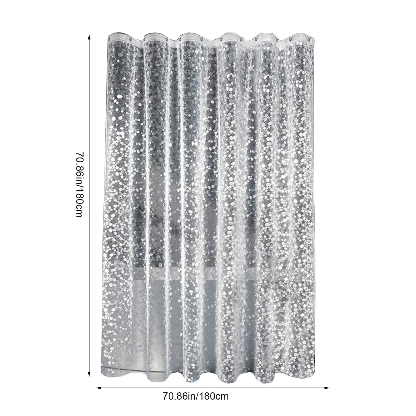 Kdkad Shower Curtain, 31.5×71 Inch Shower Curtain Liner, Waterproof Plastic Shower Liner, Cute Lightweight Shower Curtain for Bathroom 71×71 in White