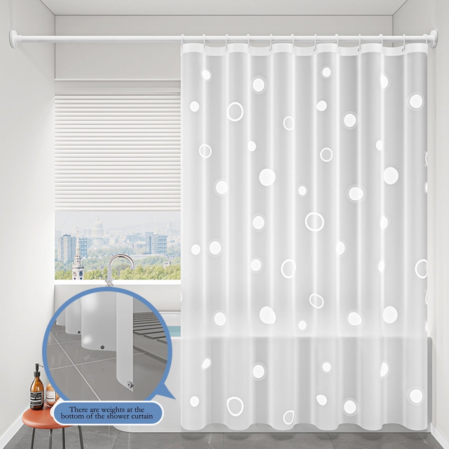 AYktou EVA Bathroom Shower Curtain Frosted Floral Waterproof Shower Curtain Line Lightweight Plastic Bathroom Shower Curtain with Weighted Magnets for Shower Stall Bathtubs 12 Hooks S C