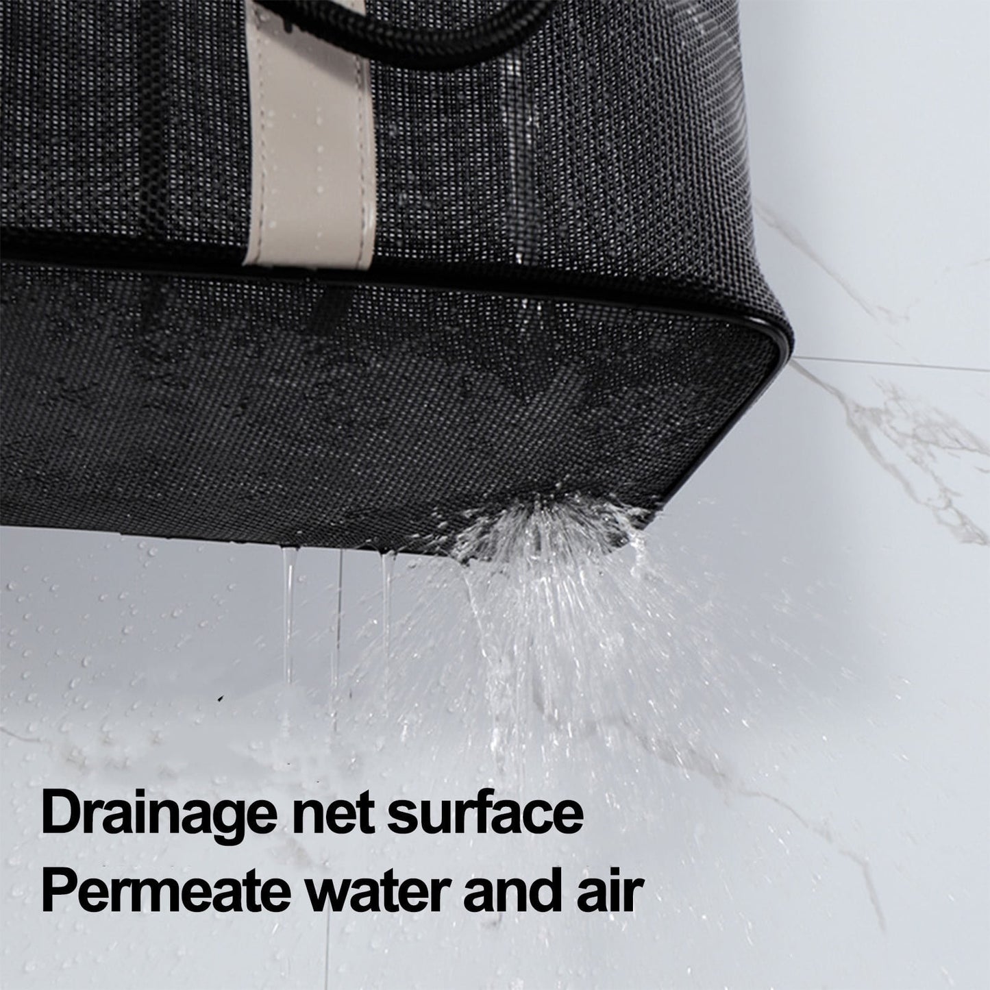 Kdkad Mesh Shower Caddy Freestanding Portable Shower Tote Bag for College Dorm, Hanging Shower Caddy Dorm Basket, Bathroom, Gym, Travel, Quick Dry Hanging Shower Organizer for Toiletry Essentials 10.2×6.3×9.8 in Gray
