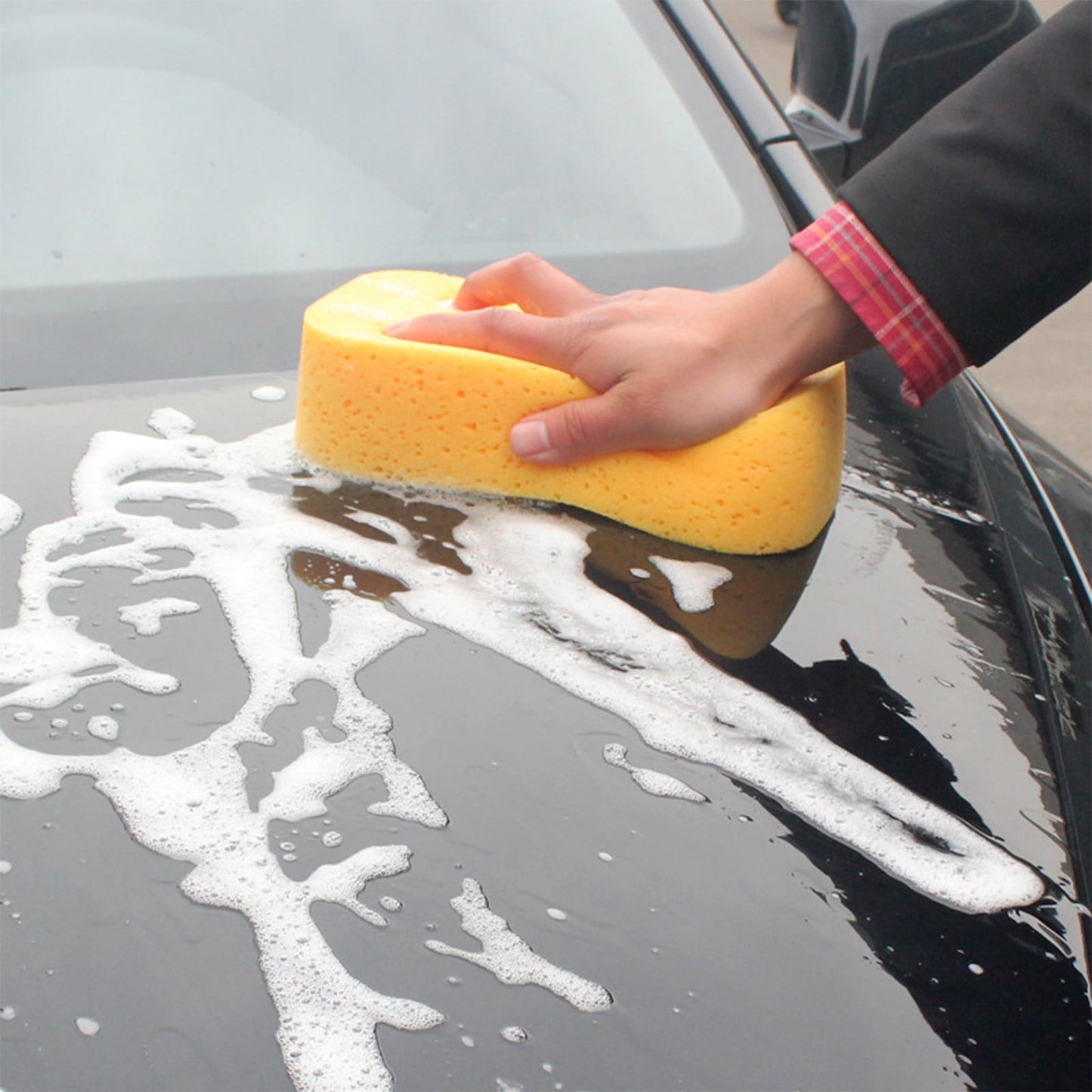 Kdkad Car Wash Sponge, Car Cleaning Large Sponges, All Purpose Sponges for Cleaning, Easy Grip Thick Foam Scrubber, Giant Bone Sponge for Kitchen, Bathroom, Household Cleaning