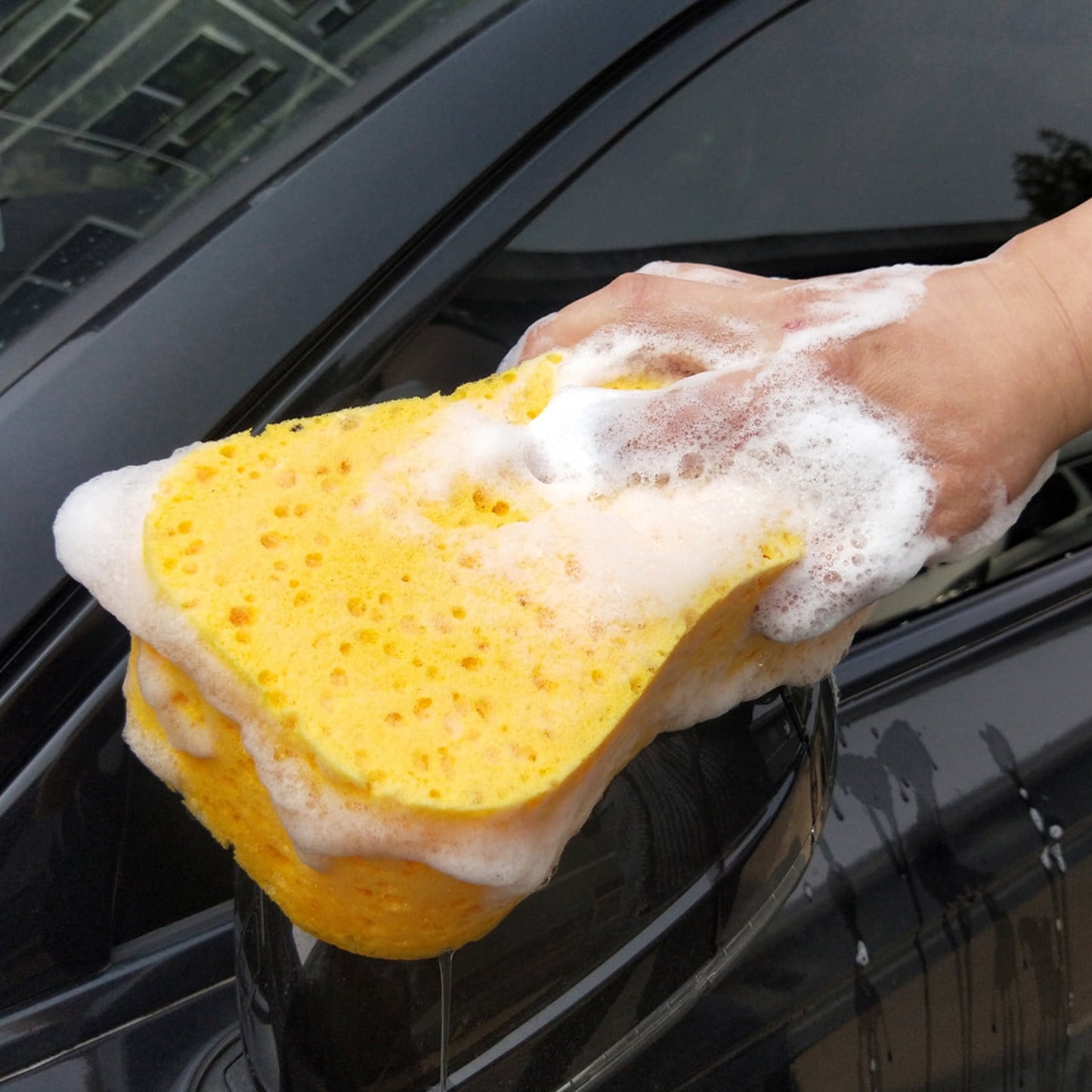 Kdkad Car Wash Sponge, Car Cleaning Large Sponges, All Purpose Sponges for Cleaning, Easy Grip Thick Foam Scrubber, Giant Bone Sponge for Kitchen, Bathroom, Household Cleaning