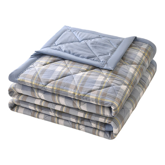 AYktou Reversible Patchwork Quilts Queen Size, 78.74x59.05in Lightweight Plaid Bedspreads Coverlets Quilt Bedding Blanket for All Seasons #B - Multicolor - 59X39"