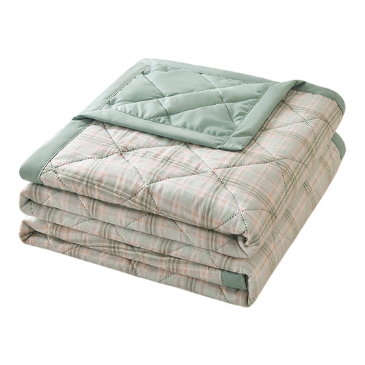 AYktou Reversible Patchwork Quilts Queen Size, 78.74x59.05in Lightweight Plaid Bedspreads Coverlets Quilt Bedding Blanket for All Seasons #G - Multicolor - 59X39"