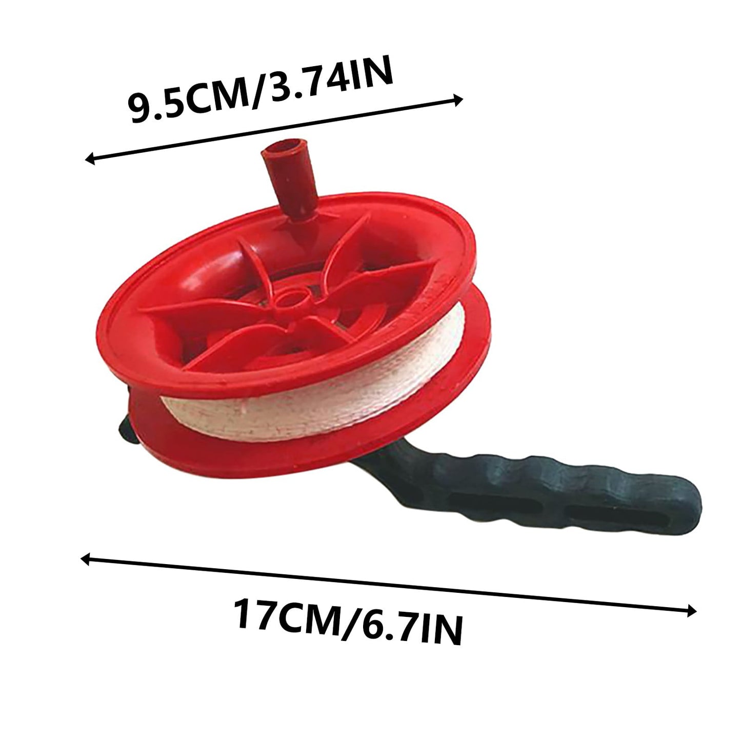 Darzheoy Kite String Reel, Kite Reel,Kite String Spool,Kite Line 4 inches, with 100M Line Red