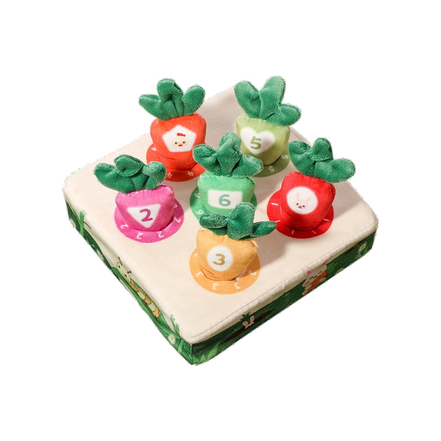 Chmadoxn Plush Toys Carrot Harvesting Game Shape Sorting Matching Puzzle Baby ToysEducational Developmental Birthday Gifts for 3 Year Old Baby Boys and Girls