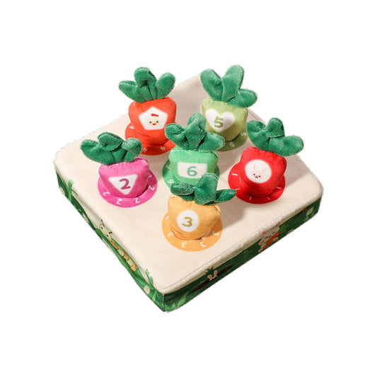 Chmadoxn Plush Toys Carrot Harvesting Game Shape Sorting Matching Puzzle Baby ToysEducational Developmental Birthday Gifts for 3 Year Old Baby Boys and Girls
