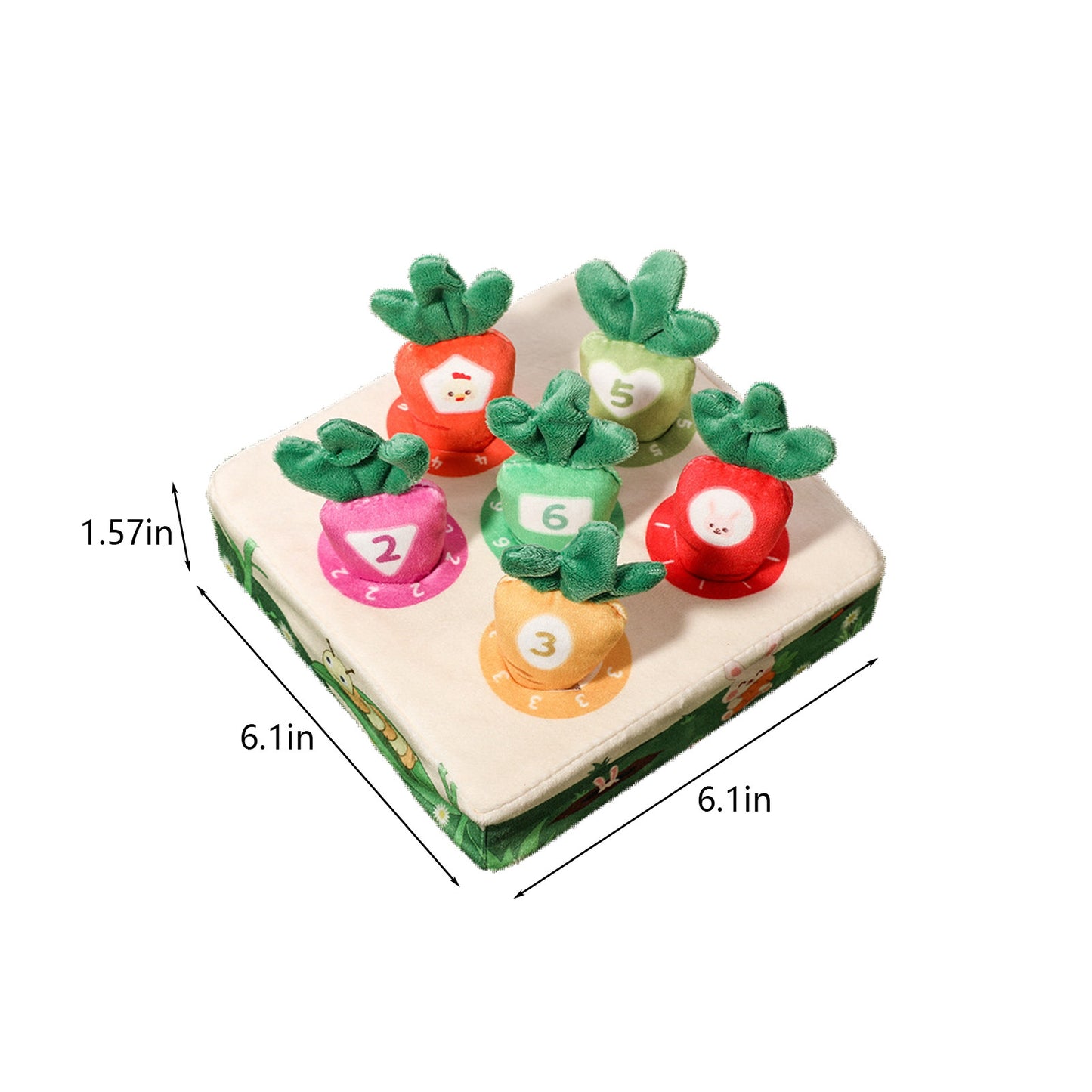 Chmadoxn Plush Toys Carrot Harvesting Game Shape Sorting Matching Puzzle Baby ToysEducational Developmental Birthday Gifts for 3 Year Old Baby Boys and Girls