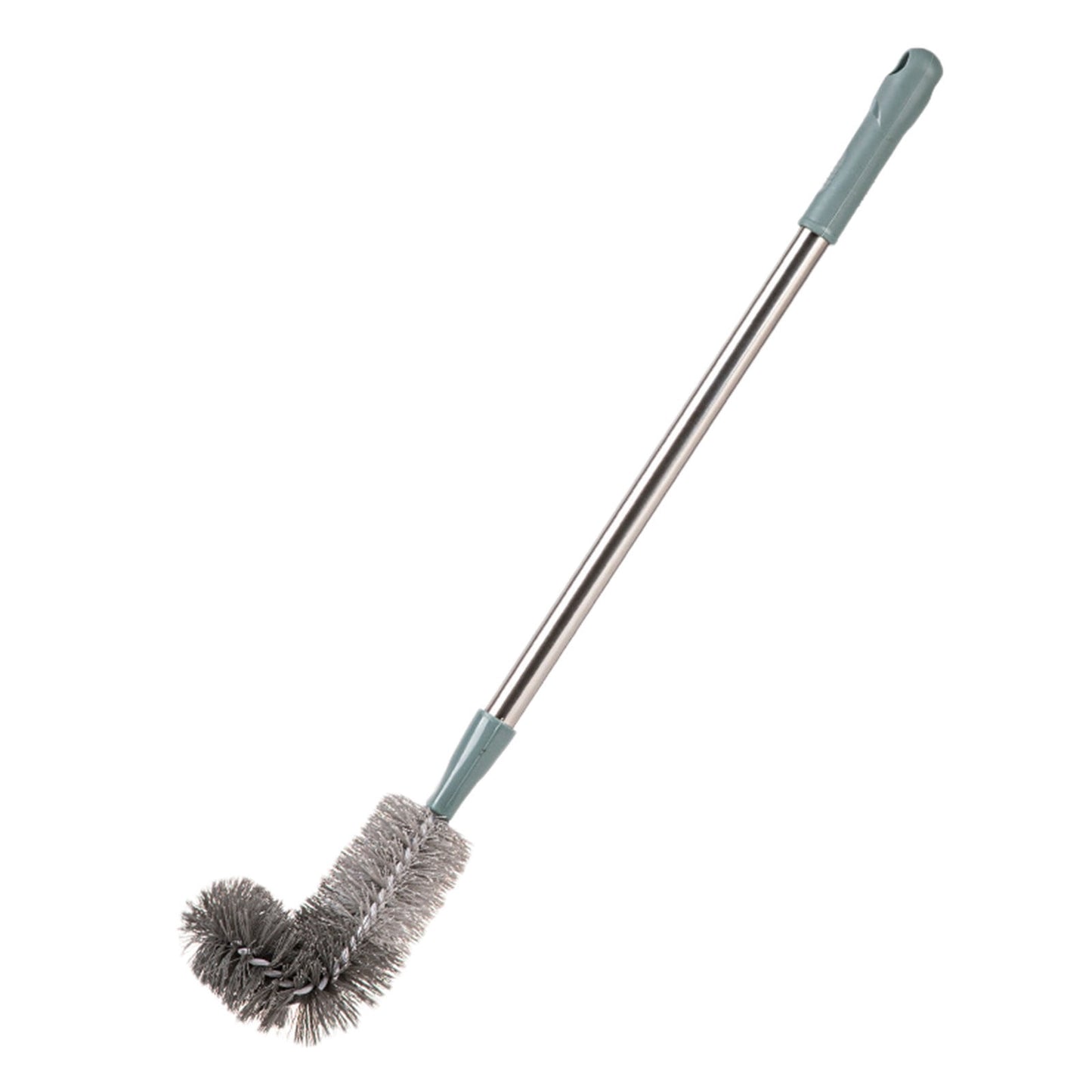 Kdkad Toilet Brush, Curved Design Angled Cleaner Brush Scrubber for Deep Cleaning, Long Plastic Handle and Flexible Bristles Bathroom Toilet Bowl Brush 20×4.5 in Green