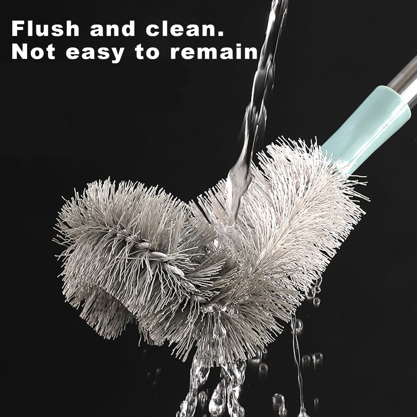 Kdkad Toilet Brush, Curved Design Angled Cleaner Brush Scrubber for Deep Cleaning, Long Plastic Handle and Flexible Bristles Bathroom Toilet Bowl Brush 20×4.5 in Green