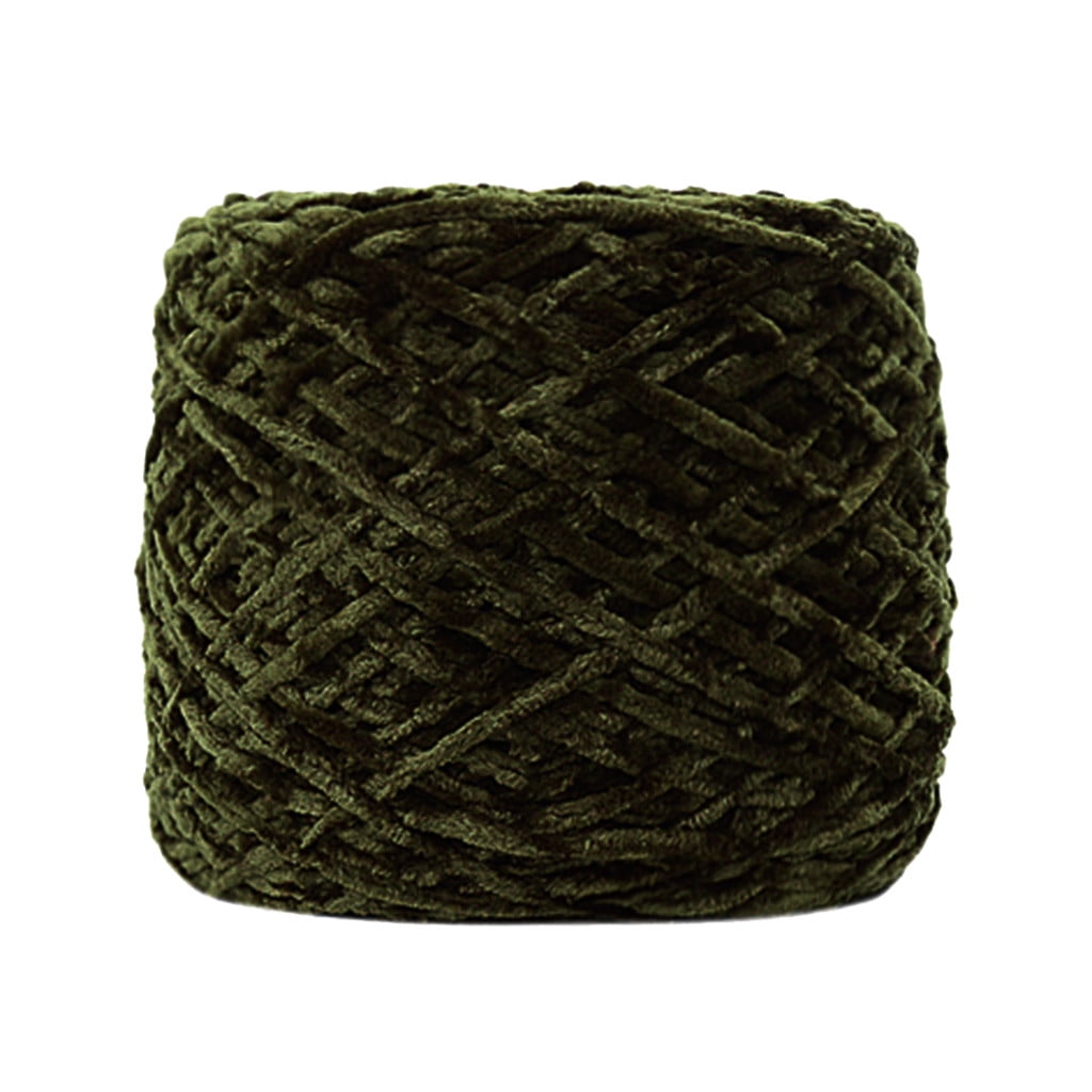 Chmadoxn DIY Velvet Chenille Yarn,Bulky Luxury Chenille Yarn for Crochet Hat Scarf Navy
