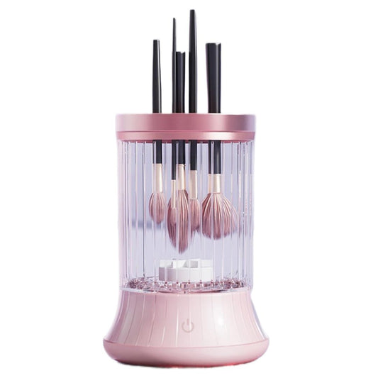 Electric Makeup Brush Cleaner, , Automatic Spinning Cosmetic Brush Cleaner One-Click Operation, Auto-Rotating Brush Cleaner for Any Makeup Brushes（USB）pink