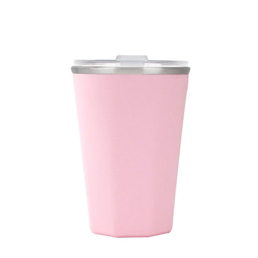330ml Ice Cup Tumbler with Lid Double Wall Vacuum Insulated Travel Coffee Mug Stainless Steel Thermal Cup Powder Coated Sturdy Coffee Tumbler Bulk for Hot and Cold Beverage (Pink,1)