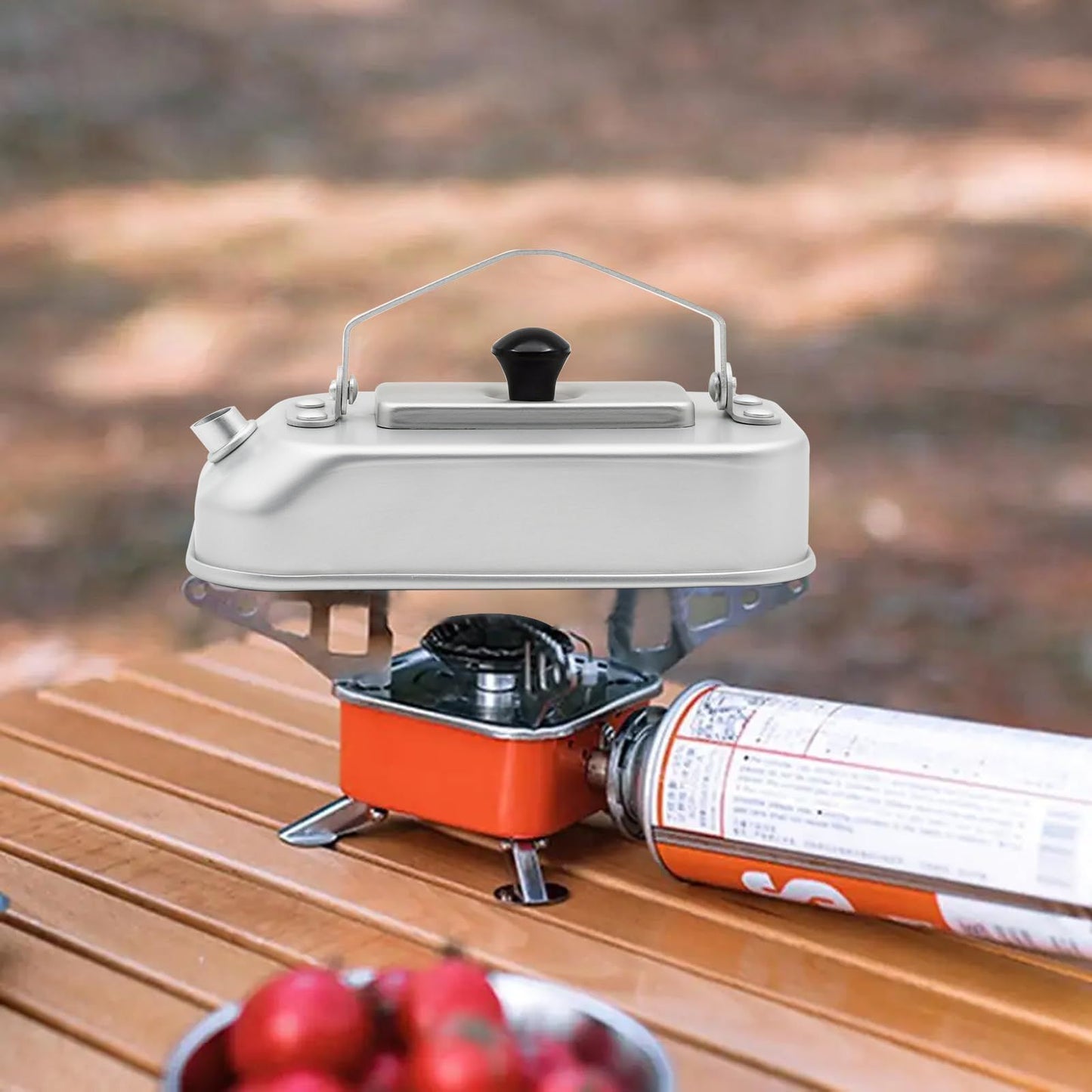 Aluminum Kettle, Solo, Lightweight, 0.3L Outdoor Camp Kettle Silver Open Fire Camping Hiking Backpacking