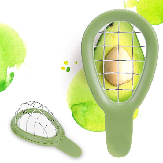 2pcs Avocado Slicer Tool Inches Avocado Cuber Tool with Ergonomic Handle, Easy to Use and Clean, Food-Grade Plastic and Stainless Steel, Good for Salads, Guacamole, or Smoothie