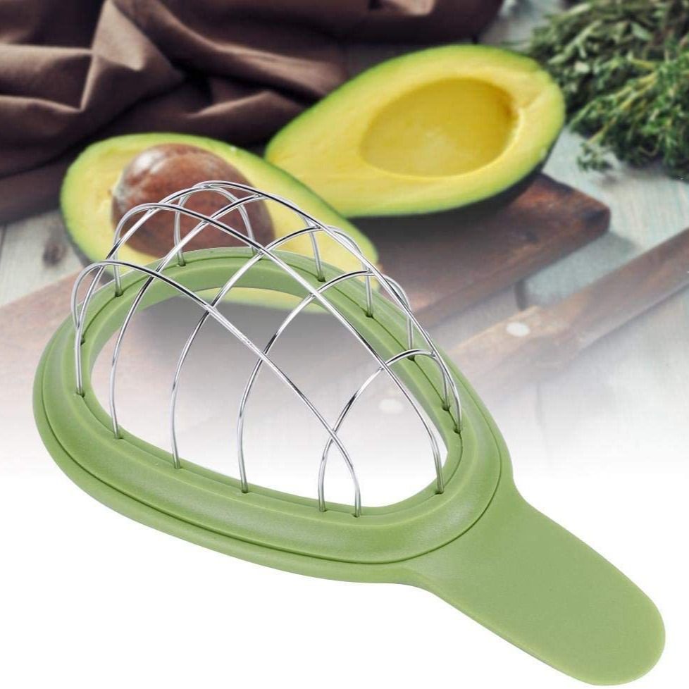 2pcs Avocado Slicer Tool Inches Avocado Cuber Tool with Ergonomic Handle, Easy to Use and Clean, Food-Grade Plastic and Stainless Steel, Good for Salads, Guacamole, or Smoothie