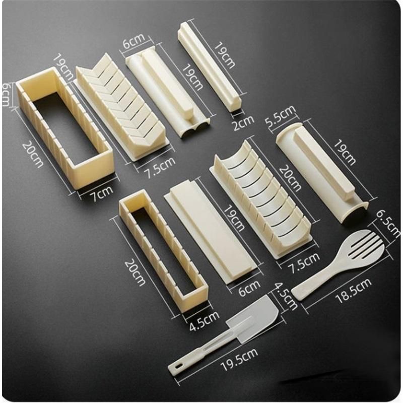 Sushi Maker, Sushi  Mold Set - Easy Sushi Making Kit, Help to Make Round Shaped Sushi，10-piece set