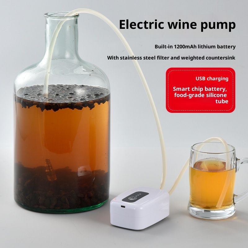 Portable Food Grade USB Electric Auto Siphon self priming Pump for bottling Home Brew Wine,Beer,Beverages and Kombucha,Rechargeable Wine Transfer Pump Kit with 3m hose,No Mess Leak