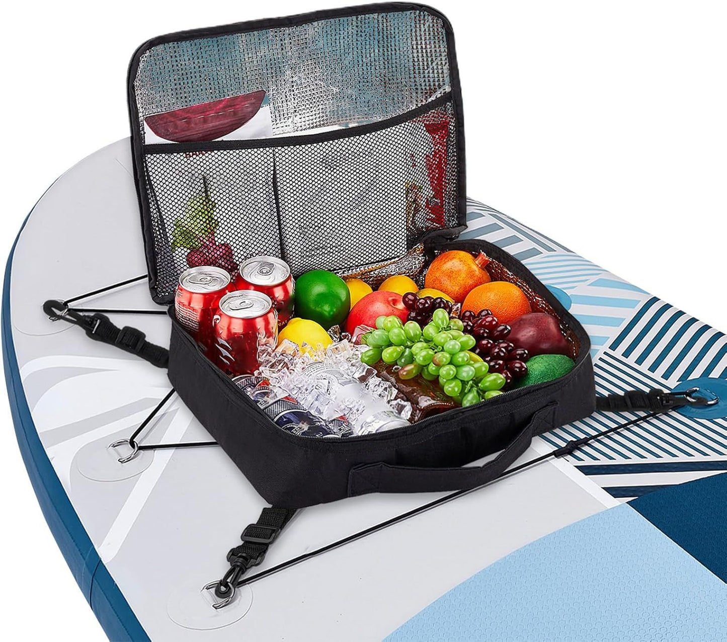 Waterproof Paddle Board Cooler Bag Paddle Board Accessories SUP Deck Bag Multi-Functional Durable Top Pocket Portable Premium Insulated Spacious