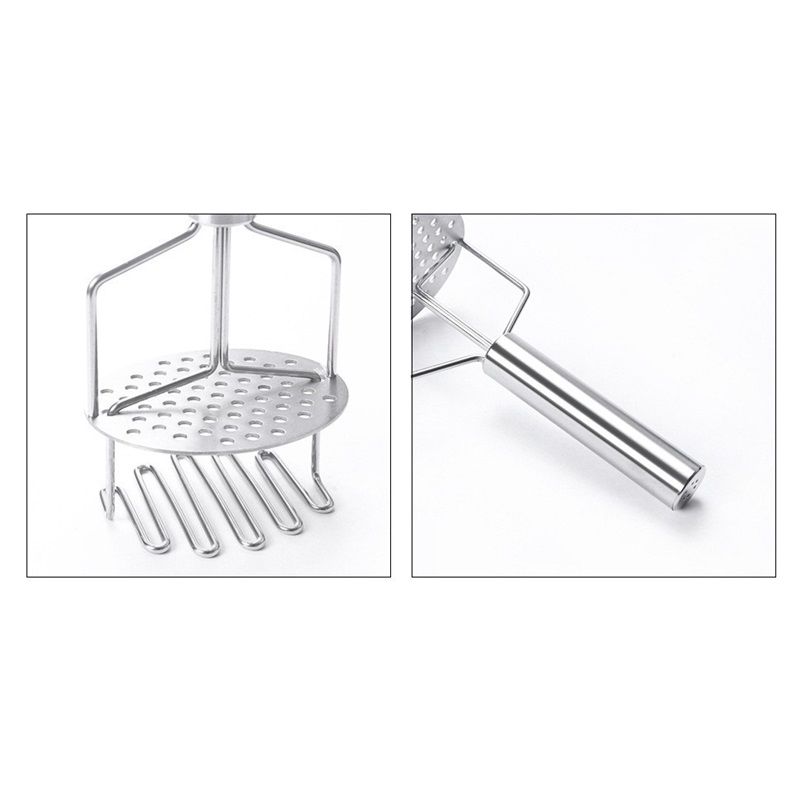 Stainless Steel Potato Masher Double Layer Potato Ricer Kitchen Potato Presser Hand Mashed Potato Maker