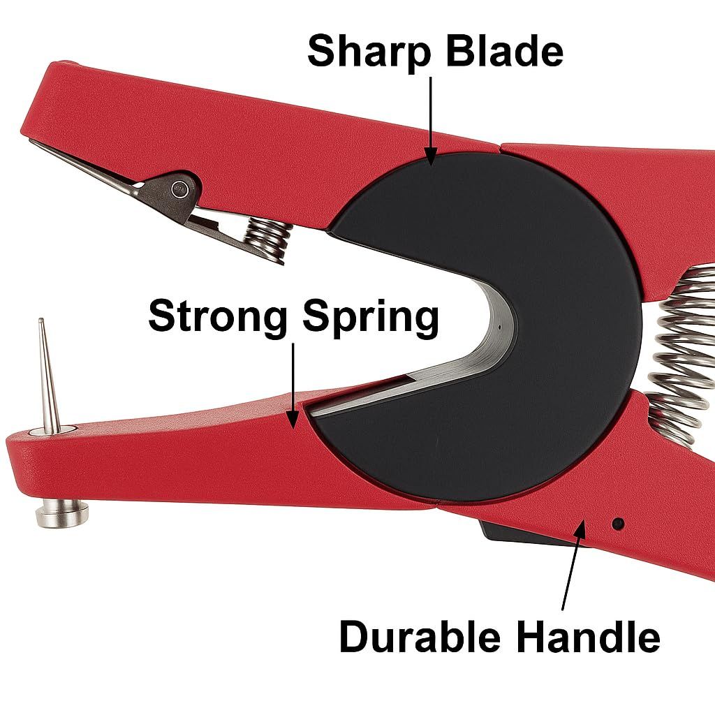 Livestock Ear Tag Applicator Tool – Heavy Duty Metal Tagging Pliers for Cattle, Goats, Sheep, and Farm Animal Identification（24cm,Give away a wrench and an ear tag nail）