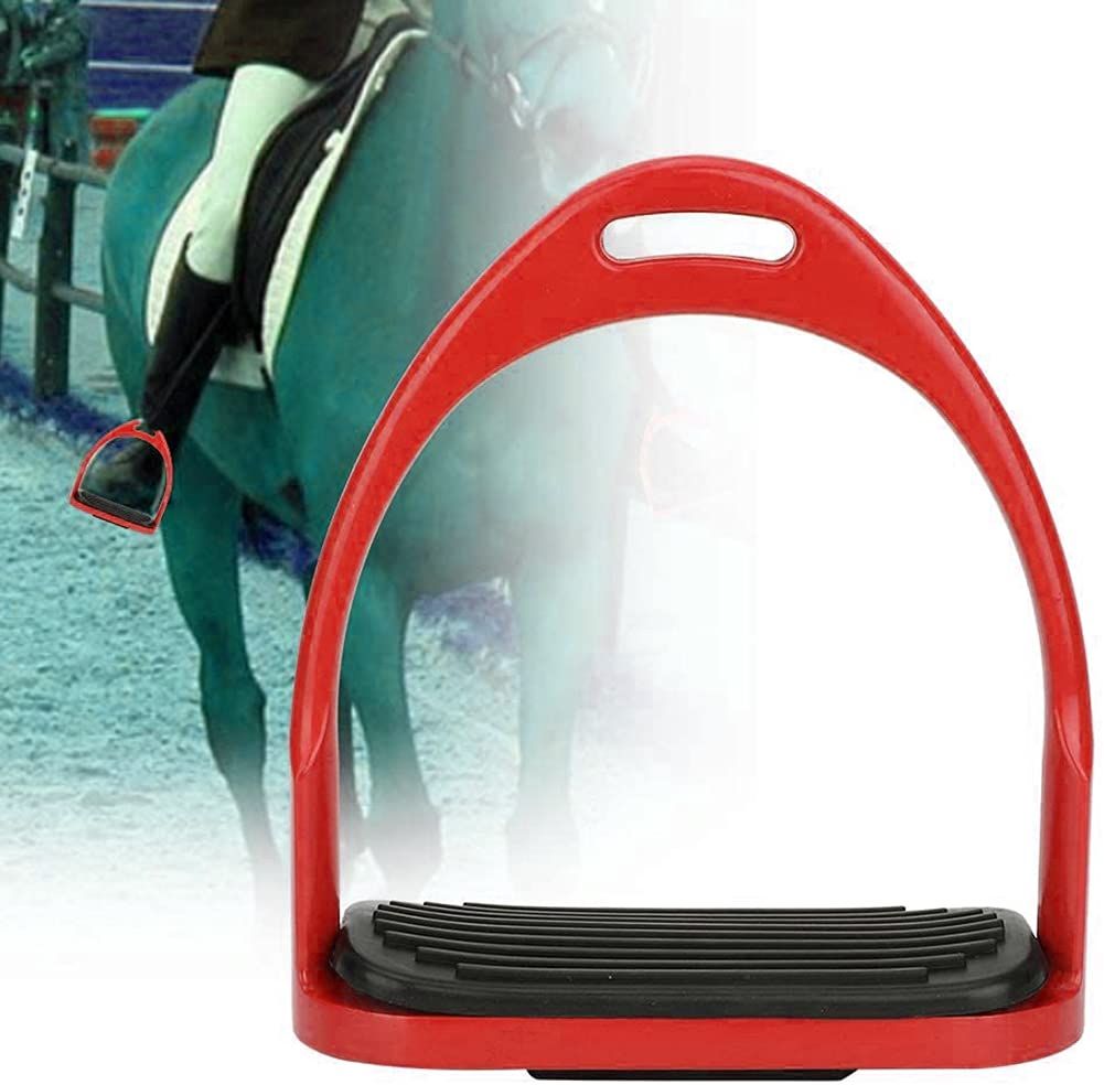Premium Safety Stirrup Die Cast Aluminum Flexible Stirrup, 1 PairsNon Slip Rubber Pad Horse Riding Tool Accessories