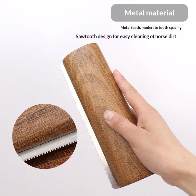 Original Deshedding Grooming Tools for Horse, Cats & Dogs Easy Ergonomic Wooden Handle Professional Brush Grooming Tool, Remove painlessly