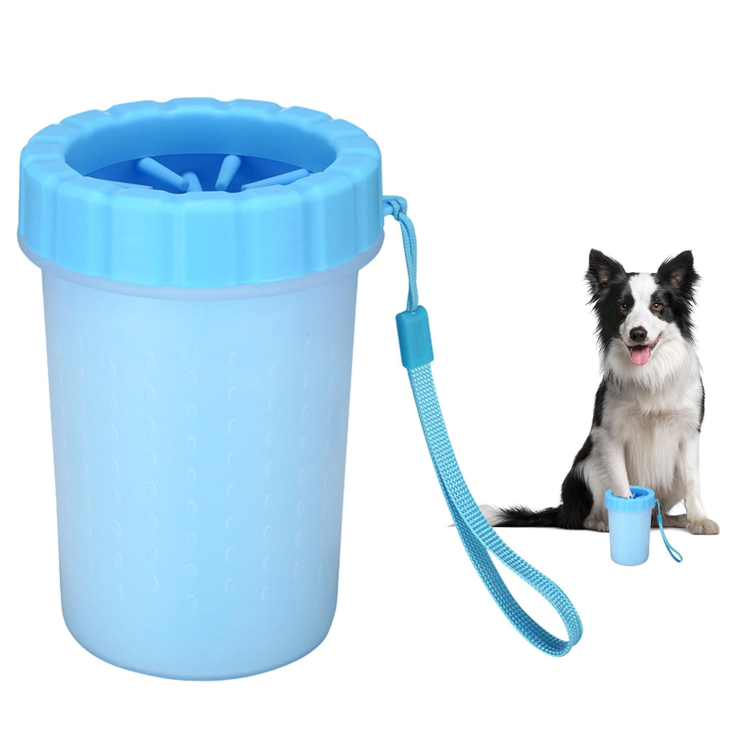 Portable Dog Paw Washer/Paw Cleaner,Reusable Washer & Cleaner Cup | Keeps Fur Paw Clean  Blue 9*11cm