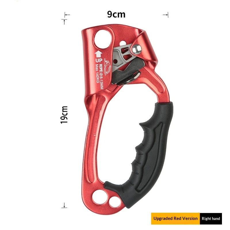 Hand Ascender Rock Climbing Tree Arborist Rappelling Gear Equipment Rope Clamp for 8~13MM Rope for Rock Tree Climbing Arborist Rescue Mountaineering Caving（red）