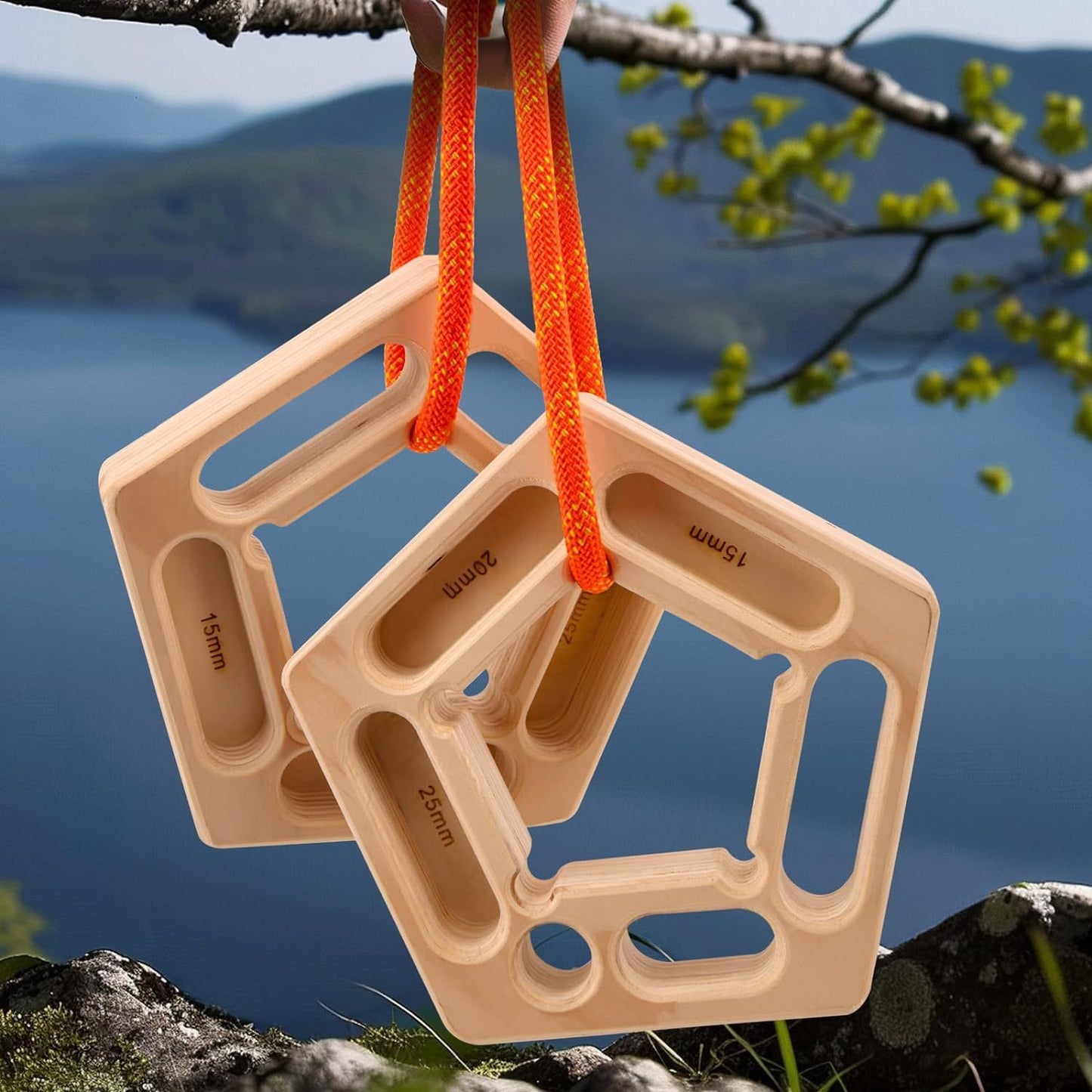 Vertical - Hang Holds,  Finger Strengthener, Pull-up Grip Arm Training Portable Finger Board Rock Climbing Holds Indoor and Outdoor