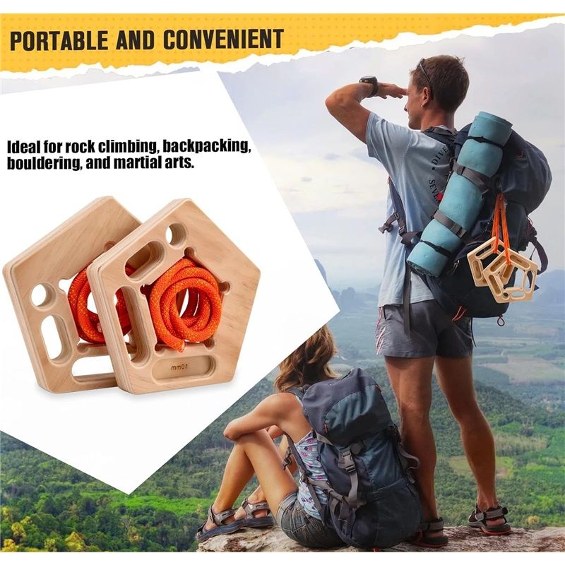 Vertical - Hang Holds,  Finger Strengthener, Pull-up Grip Arm Training Portable Finger Board Rock Climbing Holds Indoor and Outdoor