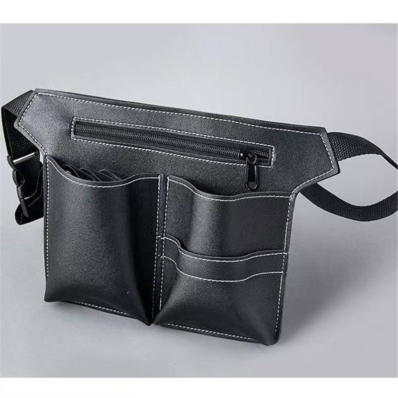 Hairdresser Scissor Bag, Barber Leather Waist Pouch, Professional Hairdressing Tools Storage Holster with Waist Belt, Hair Salon Scissor Storage Waist Bag for Hairstylist（Only waist bag）