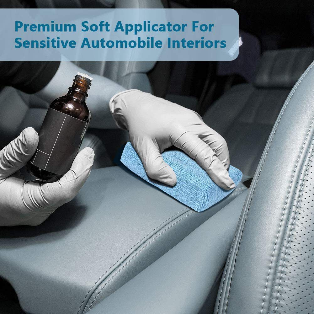 10 Pack Premium Grade Microfiber Applicator Pads - Ultra-Soft Foam Core, Safe for Sealants, Tire Dressings, Interior and Exterior Detailing, Car, Truck, SUV, RV, Motorcyle Care