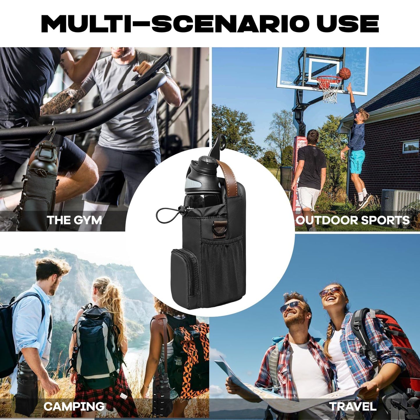 Magnetic Gym Bag,Magnetic Water Bottle Holder for Gym,Small Gym Bag for Men and Women,Gym Gifts & Gym Accessories（Excluding kettle）