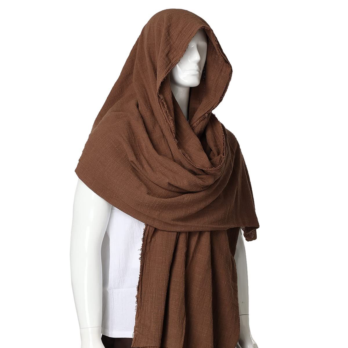Apocalyptic Shawl Scarf Shaman Cowl Medieval Costume Century Star Cloak with Hood Men Cowl Hooded Renaissance Costume Medieval