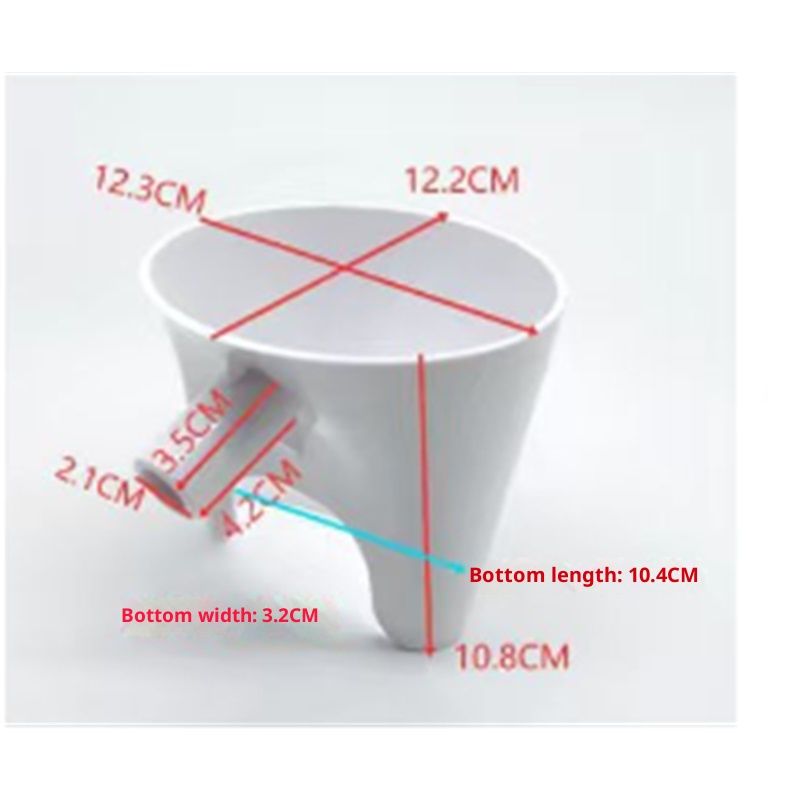 Flour Funnel for Kitchen Aid Mixer, Mess Free Guided Pouring, Easy Clean Durable Accessory for Baking and Cooking Prep (White)